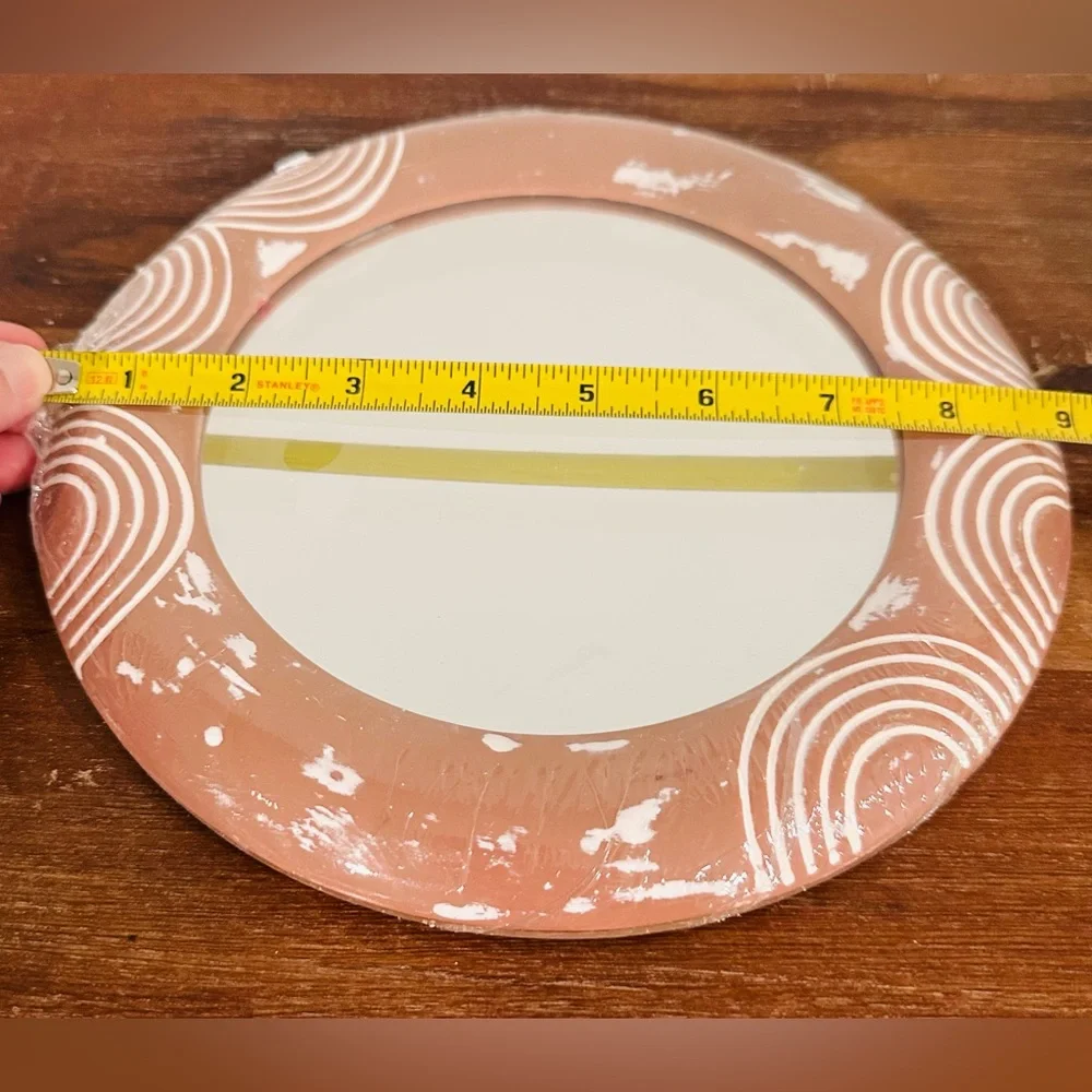 2 NWT Target Bullseye Rustic Boho Terra Cotta Decorative Mirrors 9” Rare